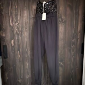 Elegant Black Sequin Jumpsuit